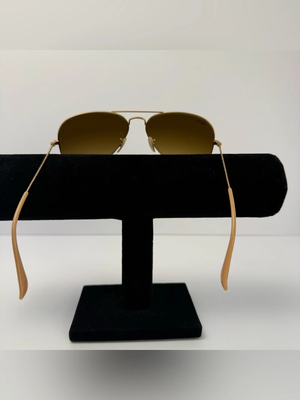 Ray-Ban 3035 Matte Gold Aviator Large Sunglasses with Brown Gradient Lenses 58
